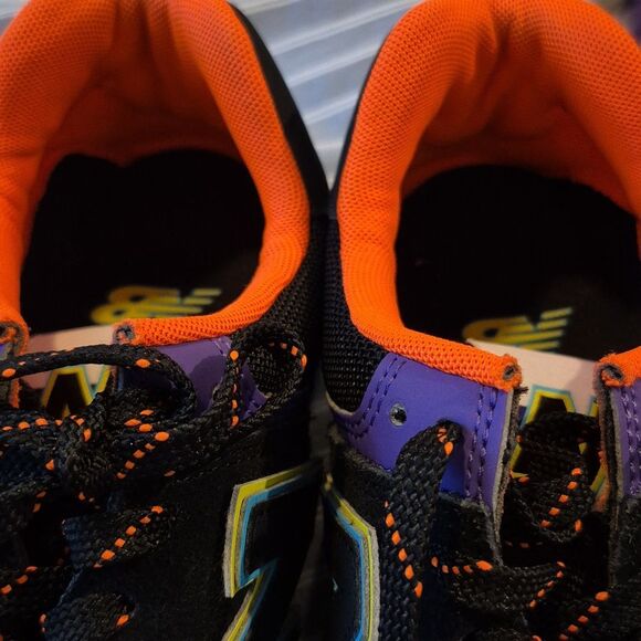 New Balance 574 Rare Retro Look ML574PT2 Black Purple Sneakers Shoes 8.5 Men - Picture 8 of 12